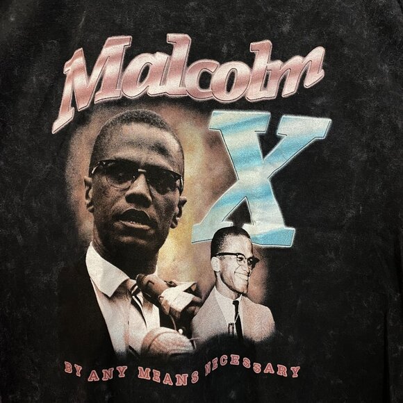 Malcom X By Any Means Necessary American Legend Tee L - Picture 2 of 4